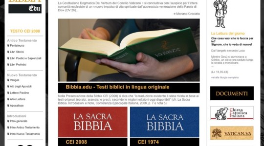 Online il nuovo sito Bibbia Edu