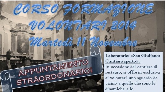 Corso Volontari 2014_ Evento Straordinario!