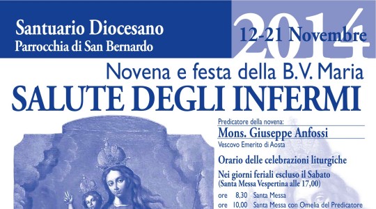 Dal 12 al 21 novembre ritorna la novena alla Madonna degli Infermi