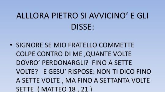 XXIV domenica tempo ordinario Mt 18,21-35