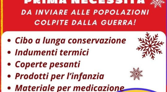 Raccolta generi di prima necessità pro Ucraina