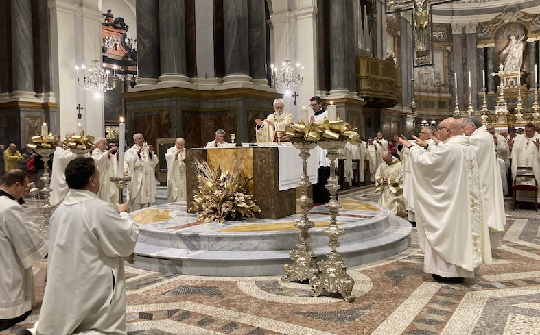 Un momento della solenne celebrazione in duomo